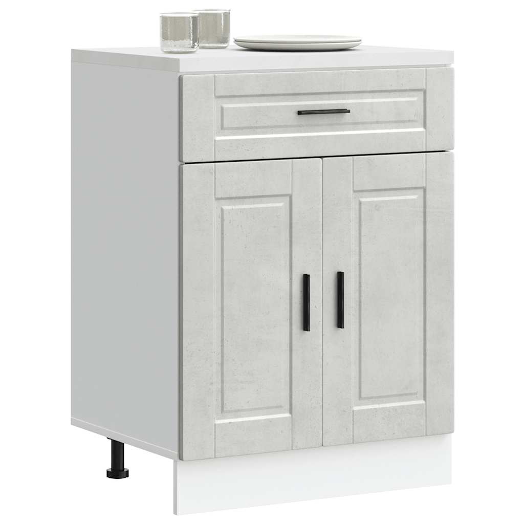 vidaXL Mueble bajo de cocina porto gris cemento madera reconstituida