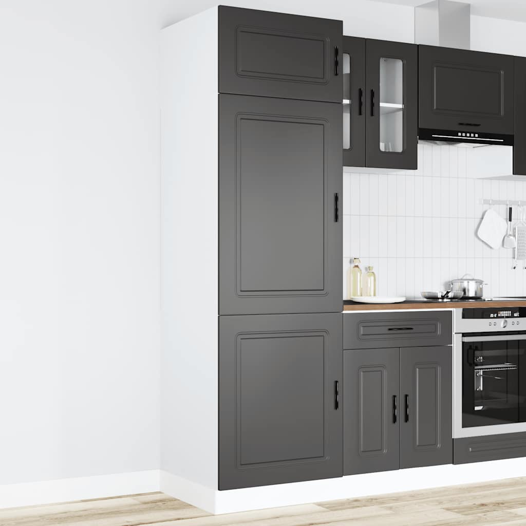vidaXL Mueble de cocina Porto de madera contrachapada negro