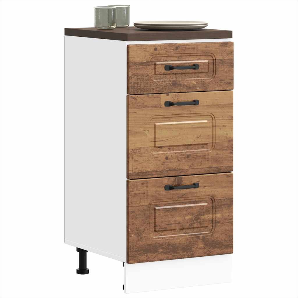 vidaXL Mueble bajo de cocina Kalmar de madera antigua de ingeniería