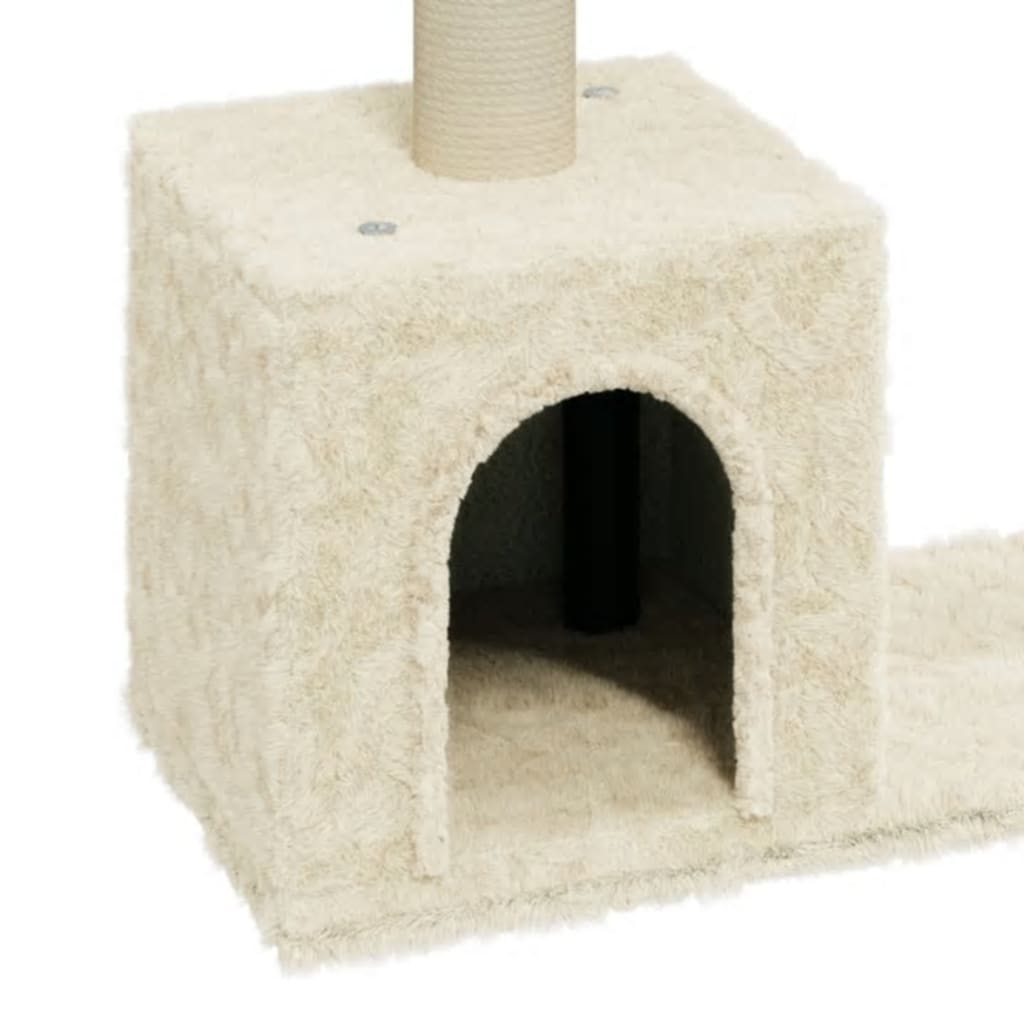 vidaXL Rascador para gatos con postes de sisal 60 cm crema - Image 5