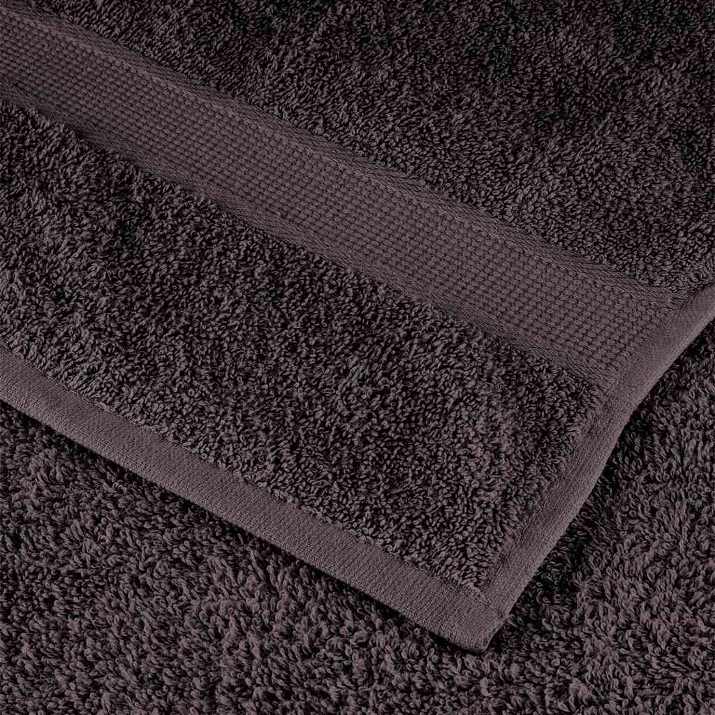 vidaXL Serviettes d'invité 4 pcs anthracite 30x50cm 360g/m² 100% coton - Image 6