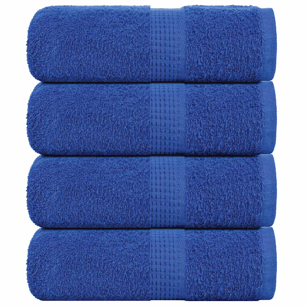vidaXL Serviettes d'invité 4 pcs bleu 30x50 cm 360 g/m² 100% coton