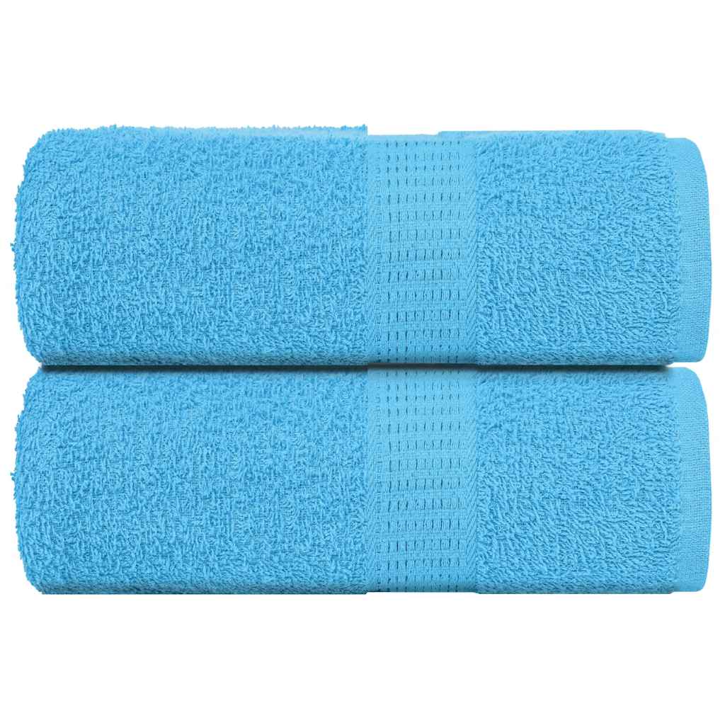 vidaXL Serviettes de toilette 2 pièces FROGN Turquoise 30 x 30 cm 100 % coton