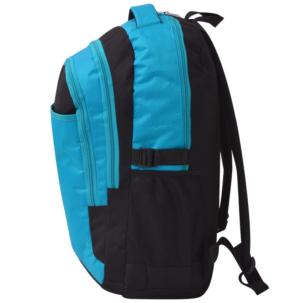 vidaXL Mochila escolar negra y azul 40 l - Image 3