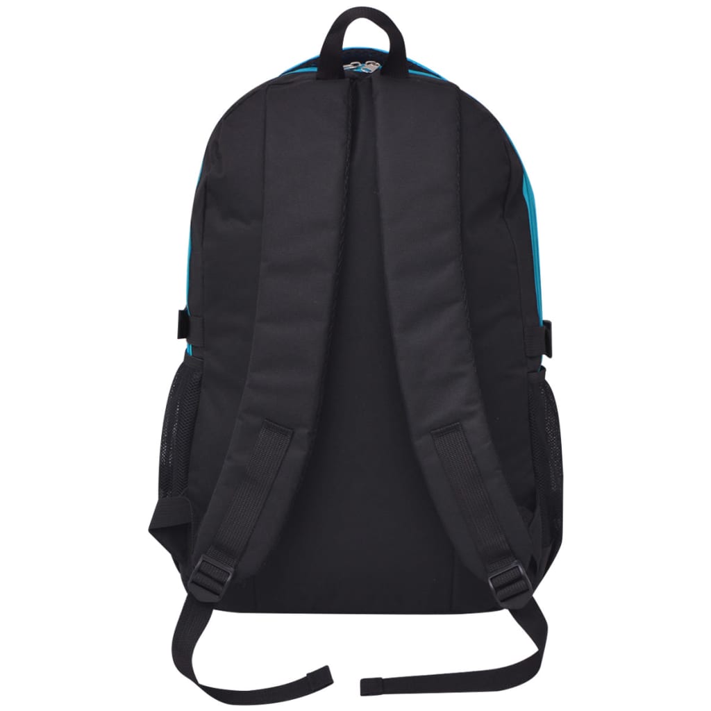 vidaXL Schulrucksack 40 L Schwarz und Blau - Image 4