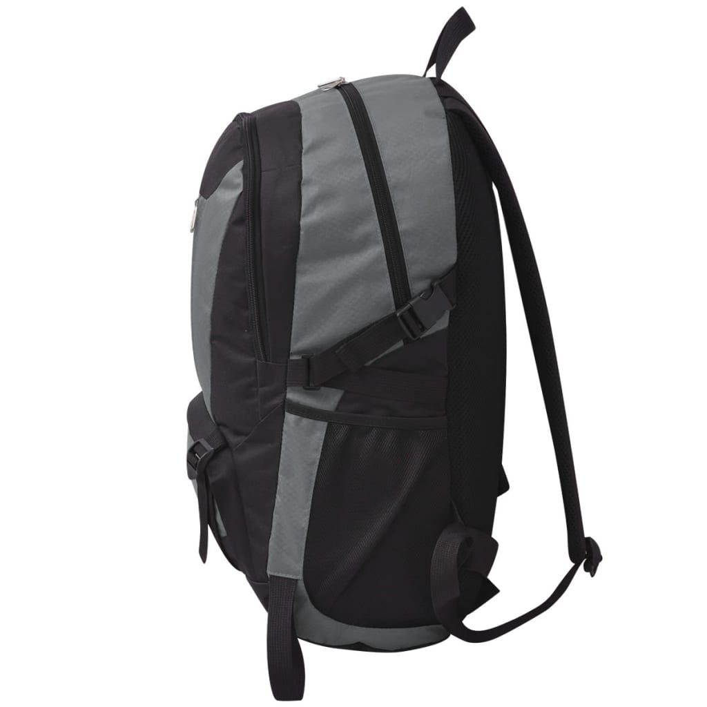 vidaXL Wanderrucksack 40 L Schwarz und Grau - Image 3