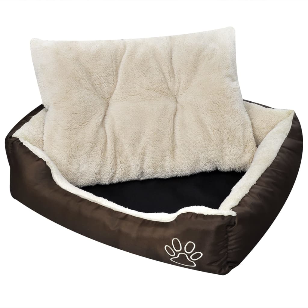 vidaXL Lit chaud pour chiens avec coussin rembourré Taille M