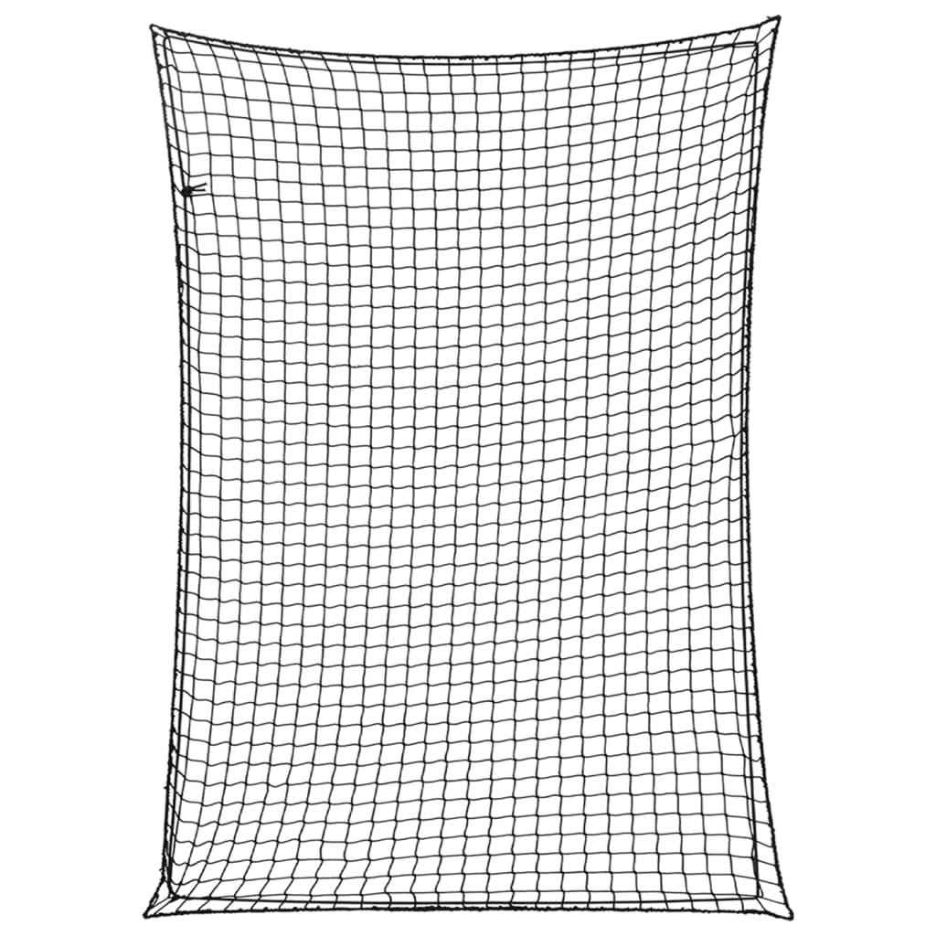 vidaXL Anhängernetz mit Gummiseil Schwarz 3,5x2,5 m PP
