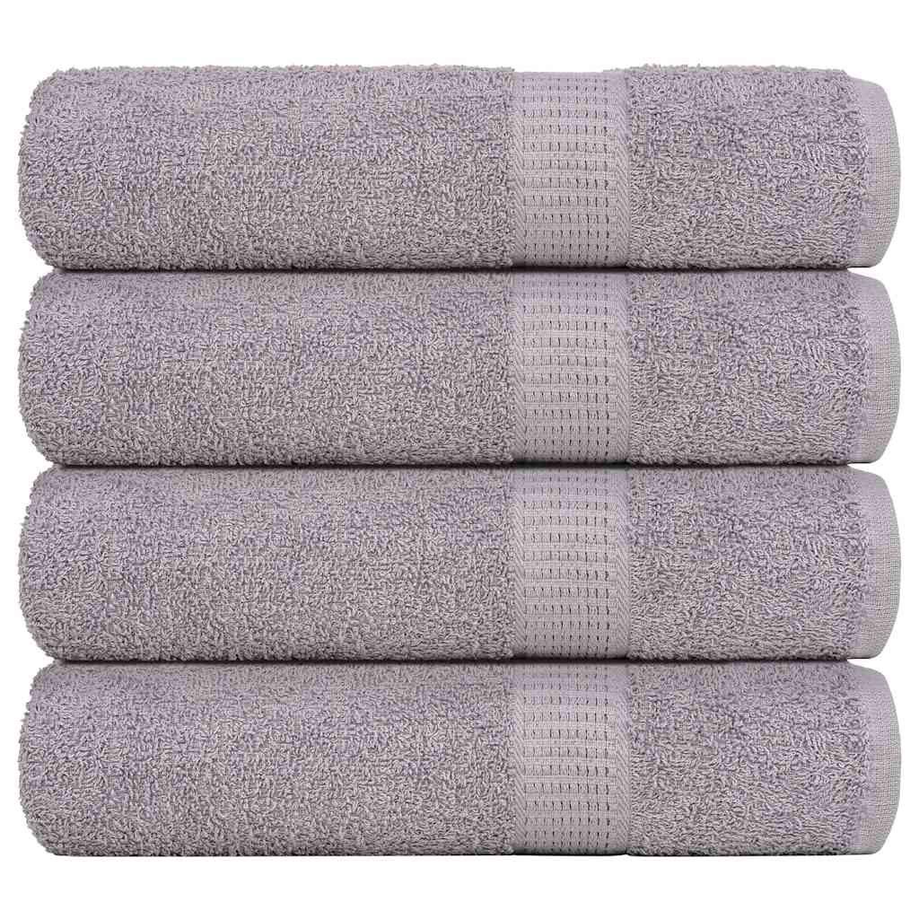 vidaXL Duschtücher 4 Stk. Grau 70x140 cm 360 g/m² 100% Baumwolle