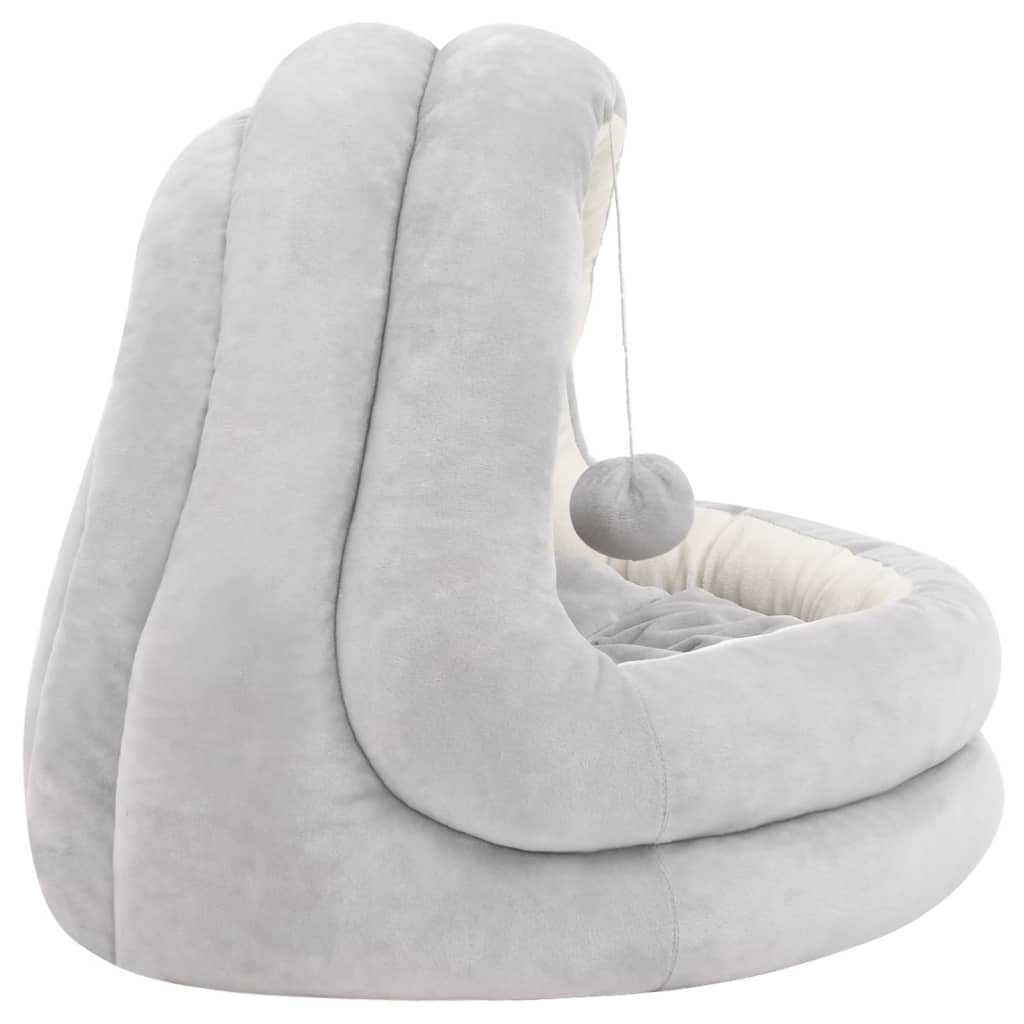 vidaXL Katzenbett 40x40x35 cm Grau und Creme - Image 4