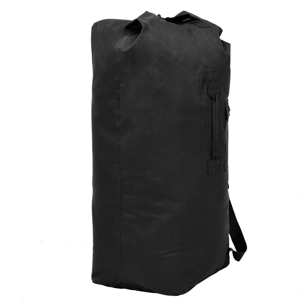 vidaXL Seesack Armee-Stil 85 L Schwarz - Image 4