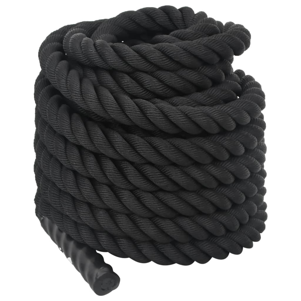 vidaXL Battle Rope Schwarz 15 m 11 kg Polyester - Image 5