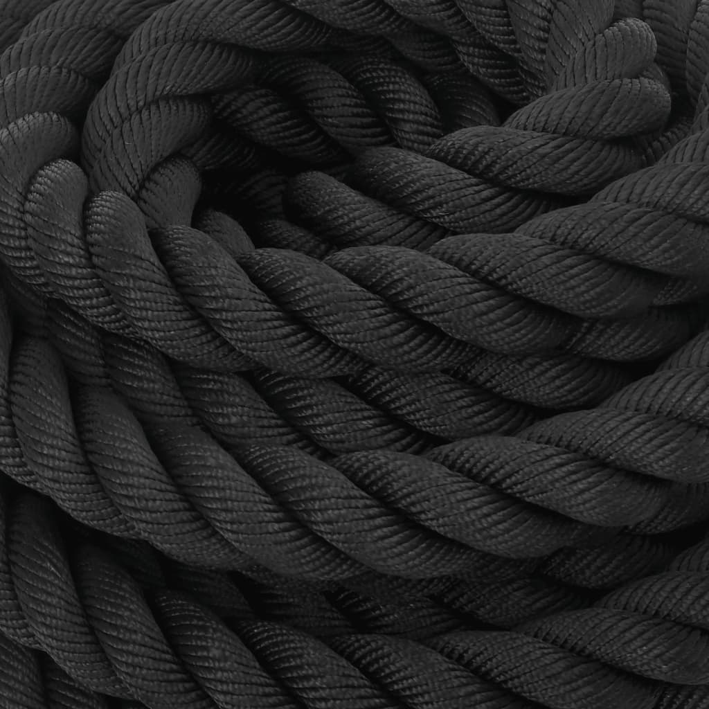 vidaXL Battle Rope Schwarz 15 m 11 kg Polyester - Image 6