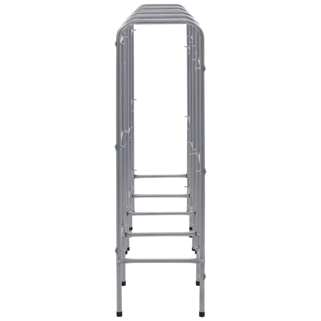 vidaXL Kistenregal für 12 Kisten Silbern 190x33x116 cm Stahl - Image 4