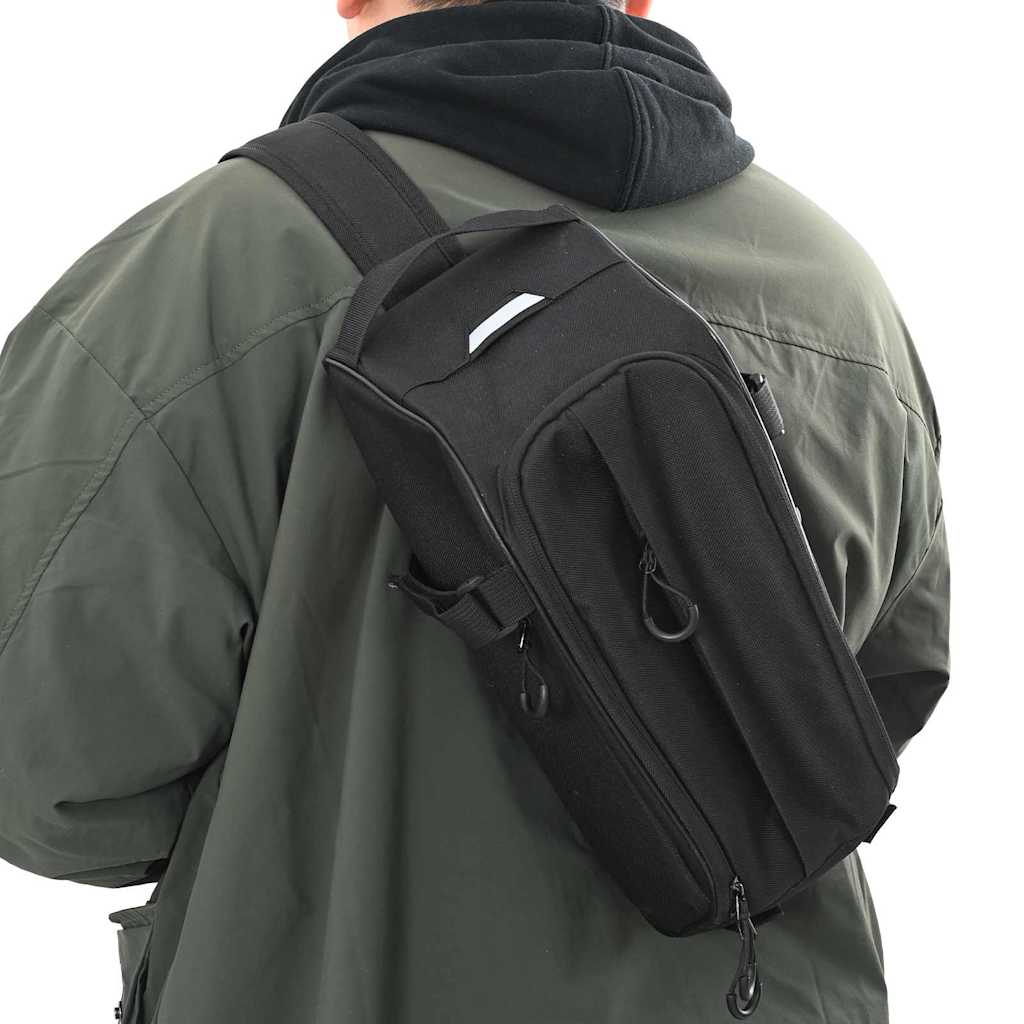 vidaXL Bolsa de bicicleta Negro 38 x 16 x 16 cm Poliéster - Image 3