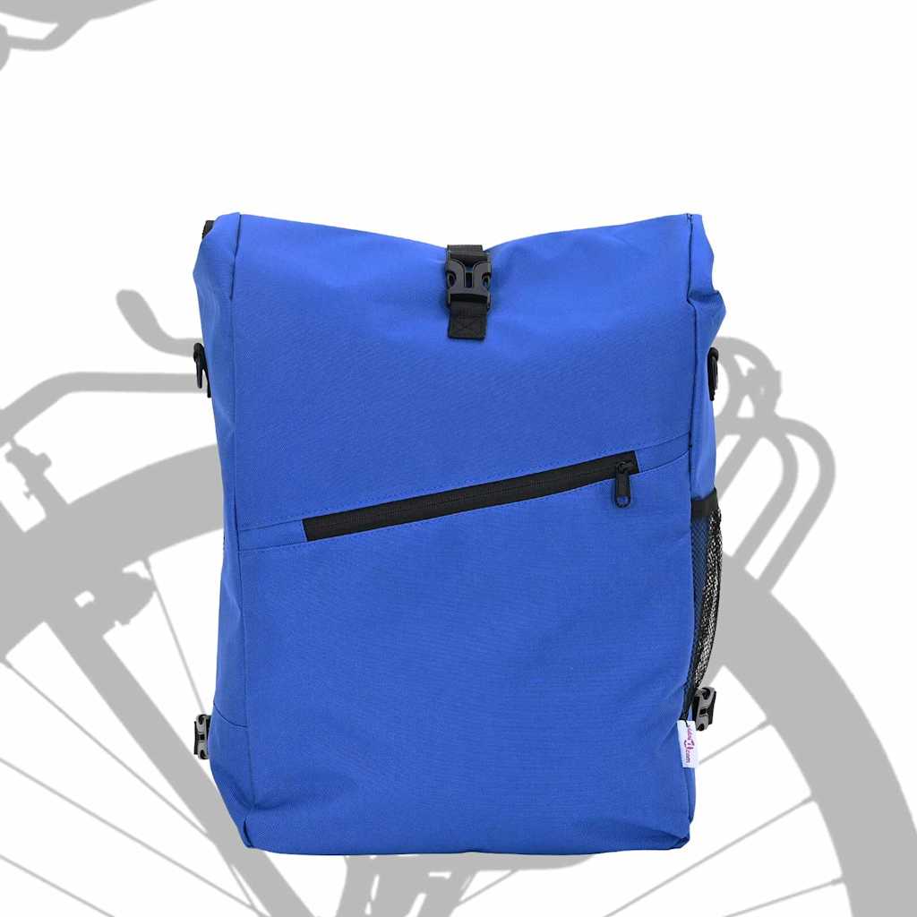 vidaXL Bolsa de bicicleta Azul 33 x 16 x 48 cm Poliéster - Image 3