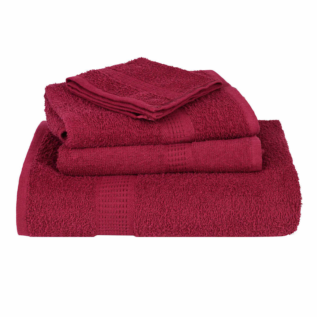 vidaXL Badetücher 10Stk. Bordeauxrot 100x150cm 360 g/m² 100% Baumwolle - Image 4