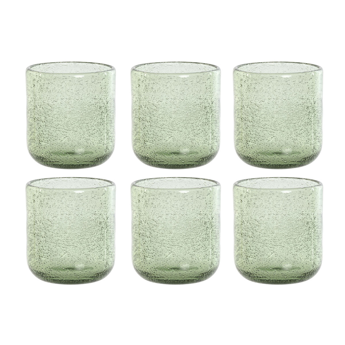 Set di Bicchieri Home ESPRIT Verde Cristallo 320 ml (6 Unità)