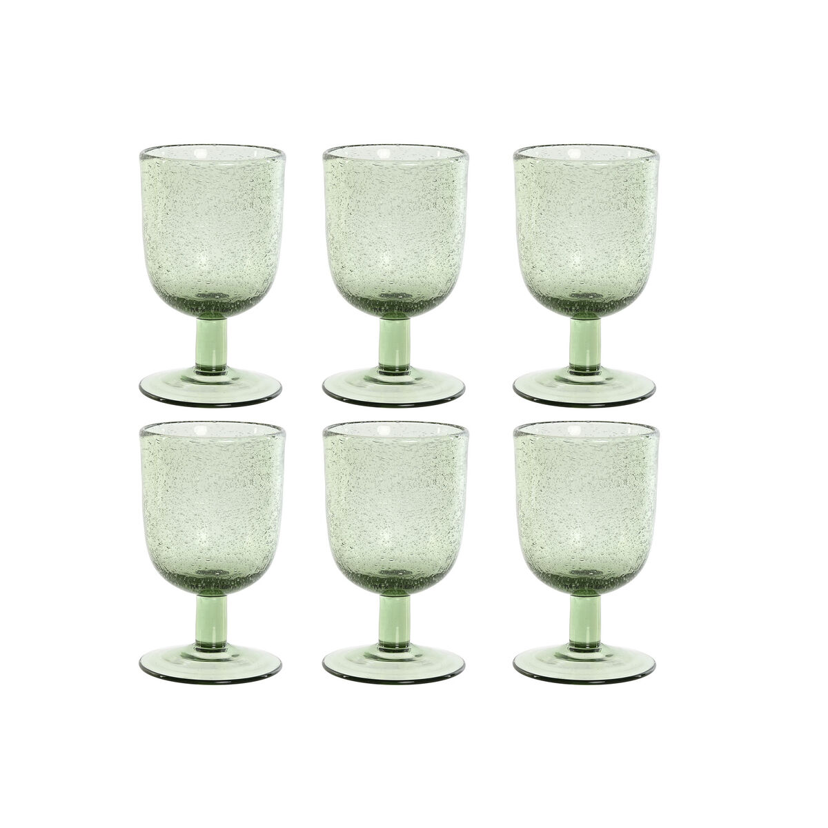 Set di Bicchieri Home ESPRIT Verde Cristallo 300 ml 8 x 8 x 14 cm (6 Unità)
