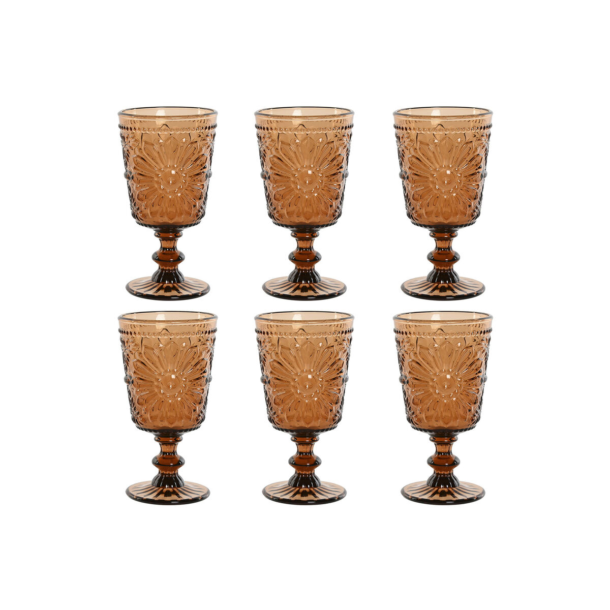 Set di Bicchieri Home ESPRIT Cristallo 8,5 x 8,5 x 16,3 cm (6 Unità)