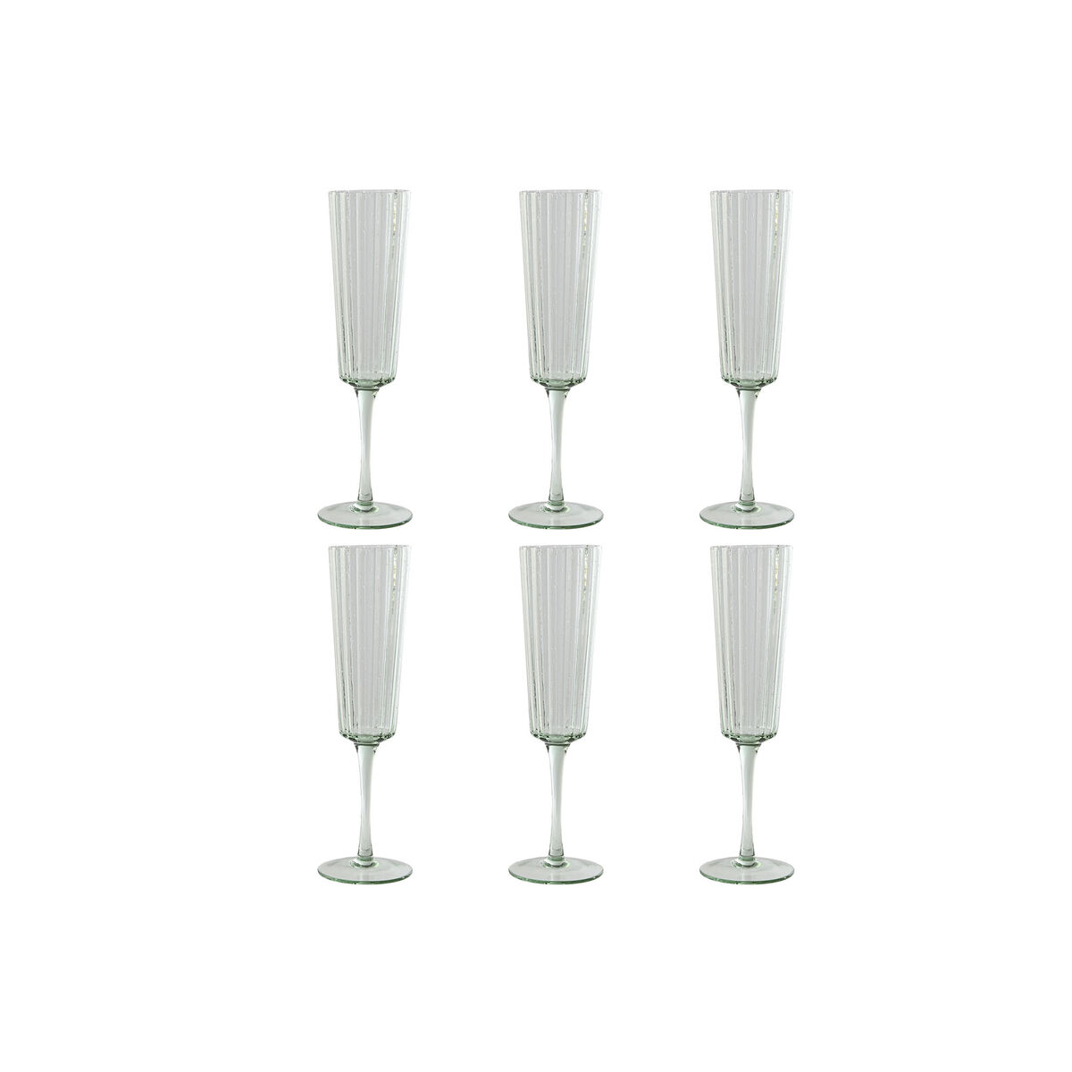Set di Bicchieri Home ESPRIT Verde Cristallo 6 x 6 x 23,7 cm (6 Unità)