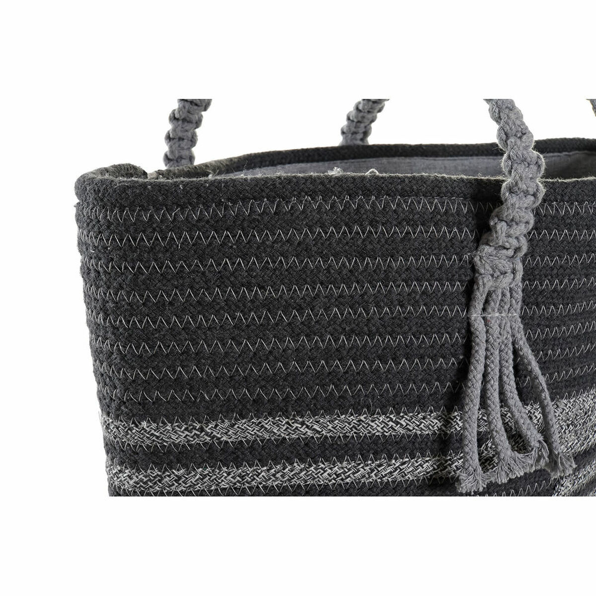 Borsa DKD Home Decor 48 x 16 x 36 cm Grigio - Image 3