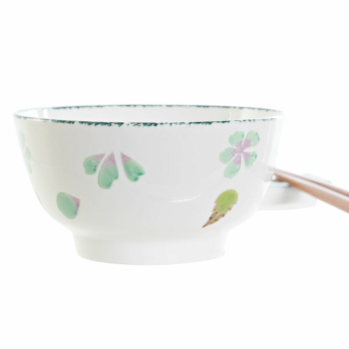 Set per Sushi DKD Home Decor 25 x 25 x 6,5 cm Porcellana Legno Bianco Verde Orientale (6 Pezzi) (25 x 25 x 6,5 cm) (6 pcs) - Image 3