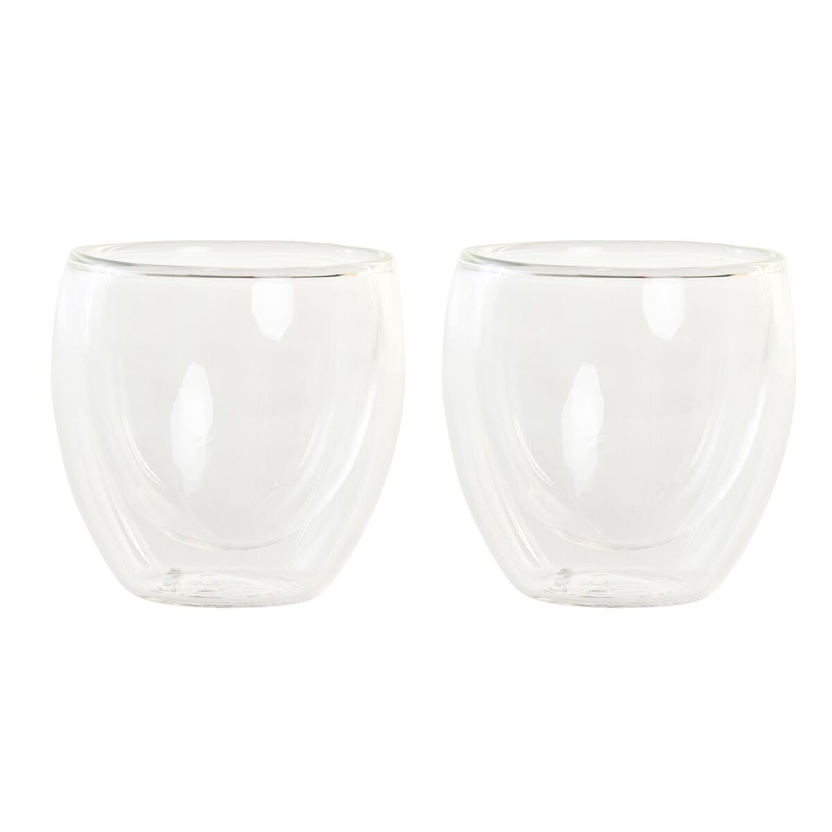 Set di Bicchieri DKD Home Decor Trasparente Cristallo Vetro Borosilicato 100 ml 2 Pezzi