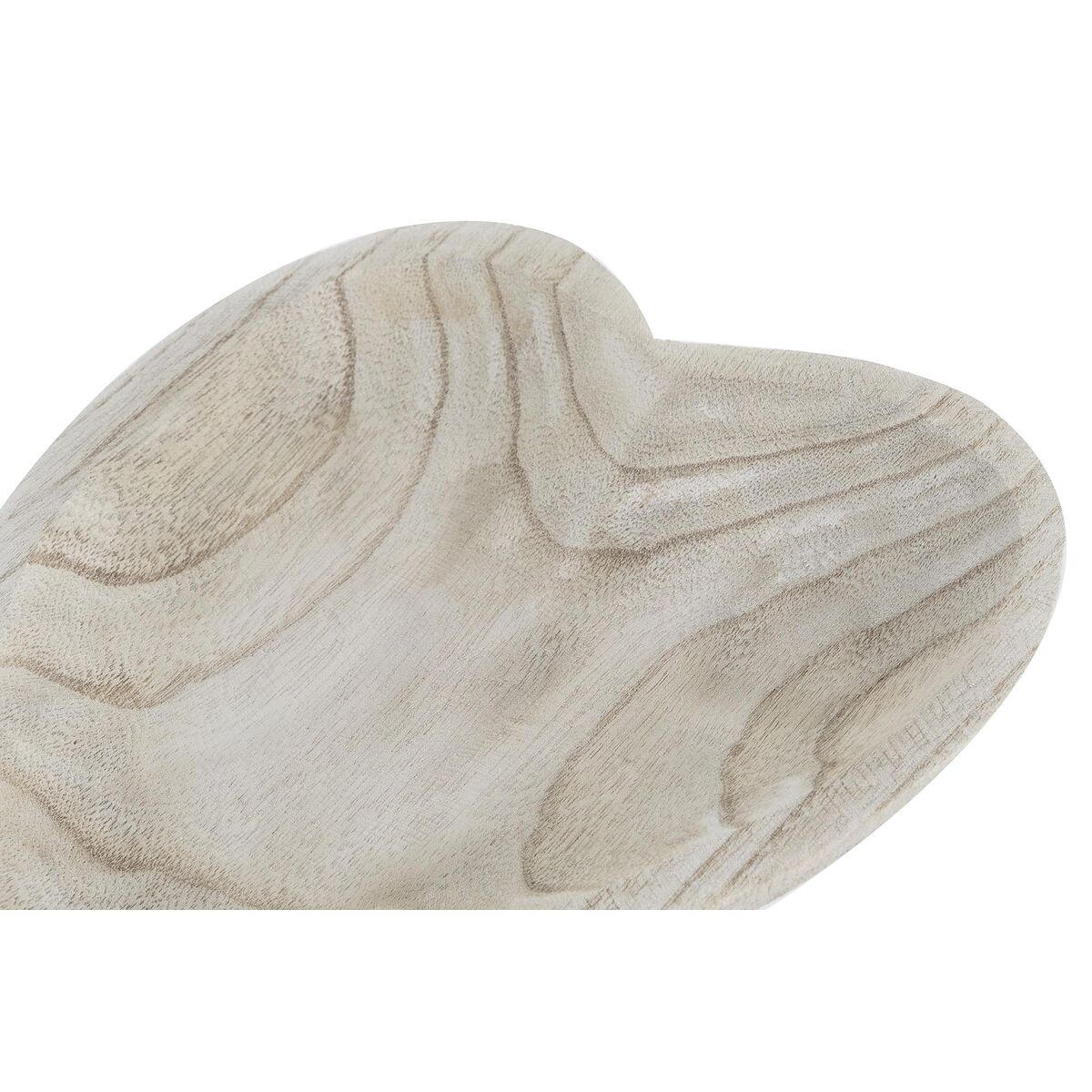Vassoio per aperitivi DKD Home Decor Marrone Chiaro Naturale Cuore Tropicale 35 x 24 x 4 cm - Image 4