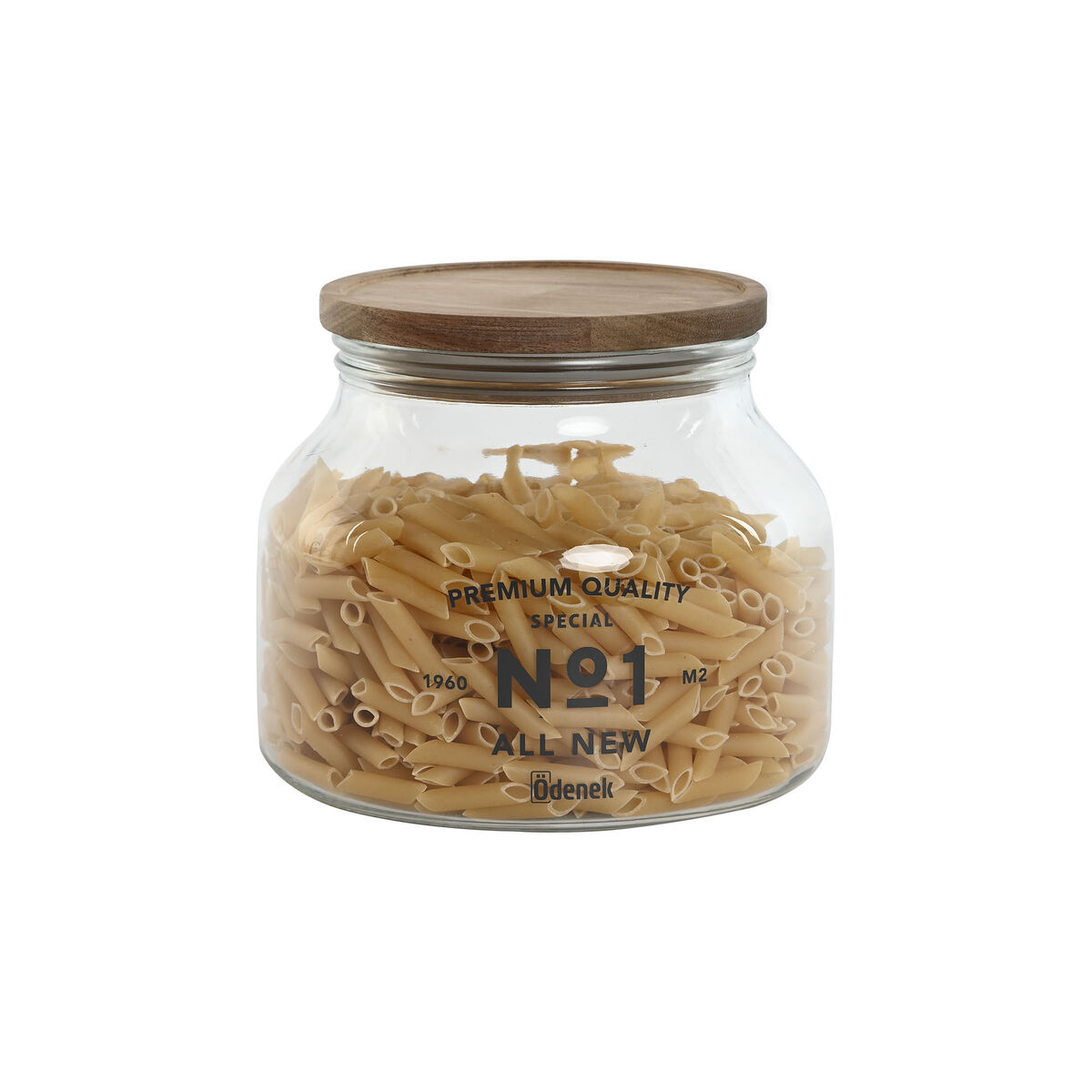 Set di 3 Barattoli Home ESPRIT Naturale Cristallo Acacia 1,5 L 2 L 3 L 16 x 16 x 21 cm - Image 4