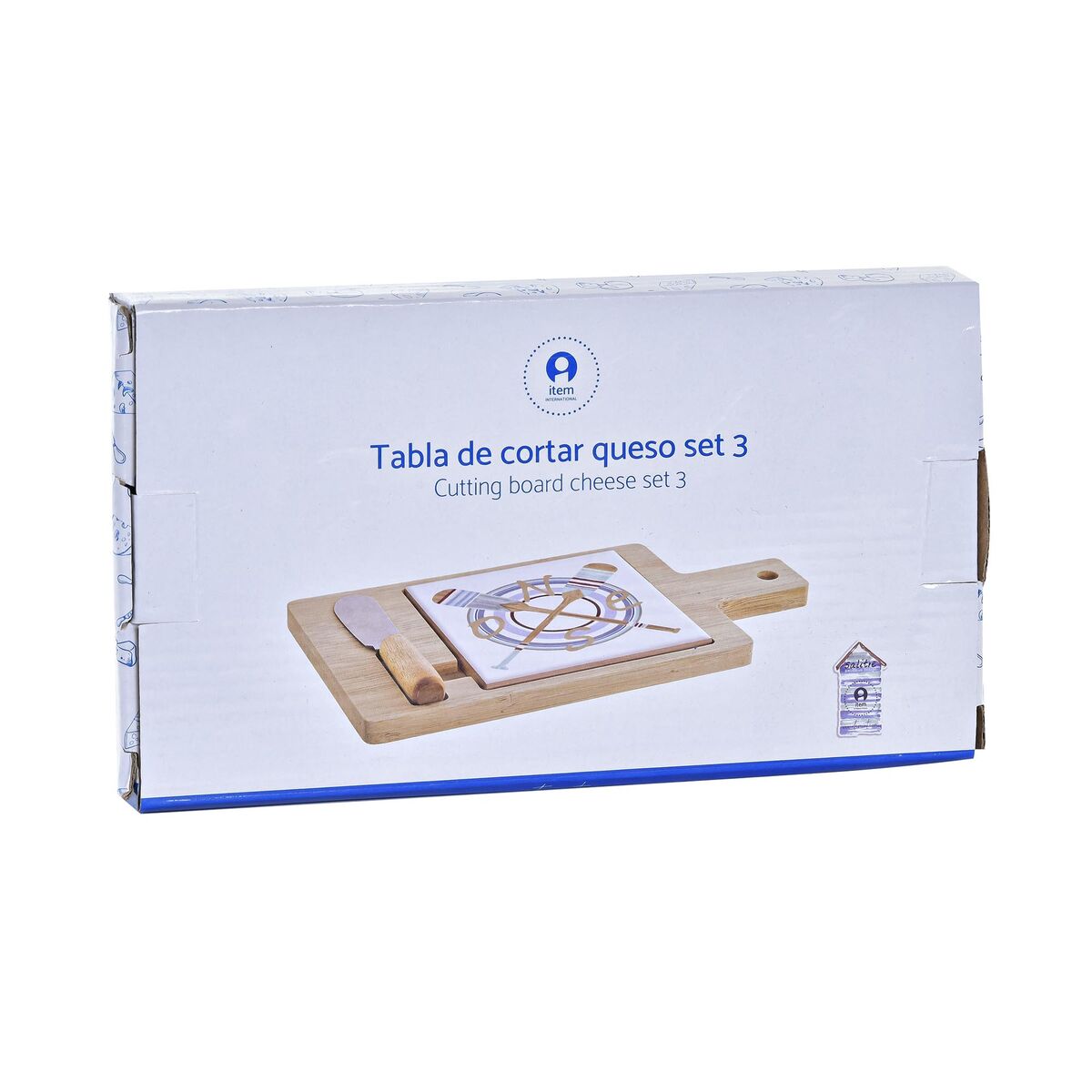 Tagliere per Formaggi DKD Home Decor Bambù Alluminio Gres 21,5 x 11,8 x 1,5 cm (3 Pezzi) - Image 4