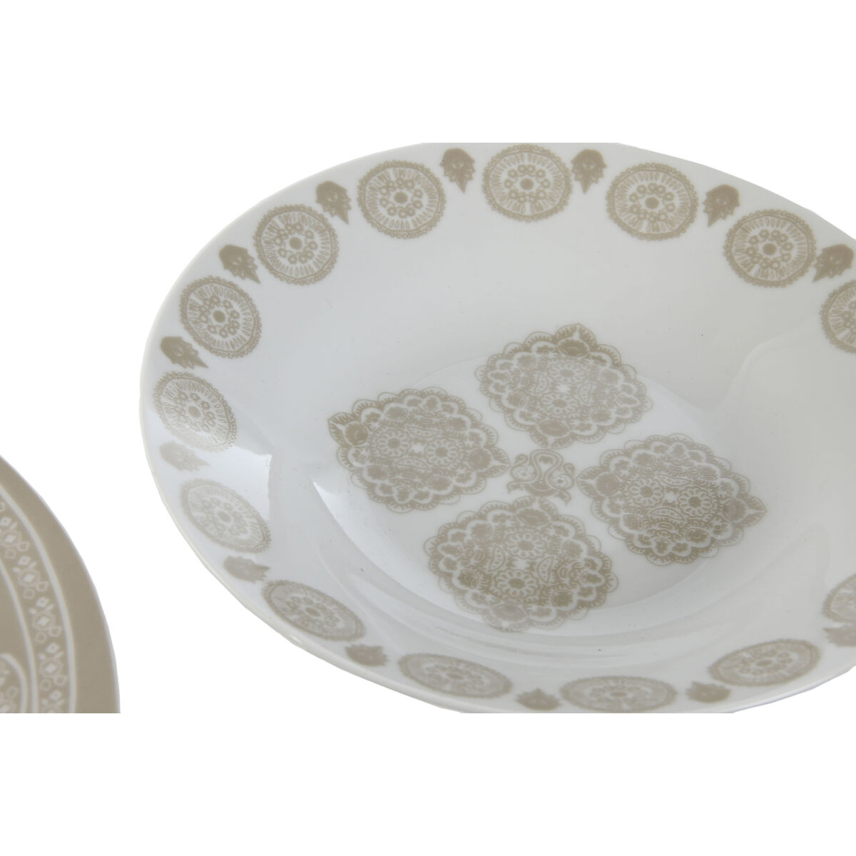 Set di Stoviglie Home ESPRIT Azzurro Beige Porcellana 18 Pezzi 27 x 27 x 2 cm - Image 3