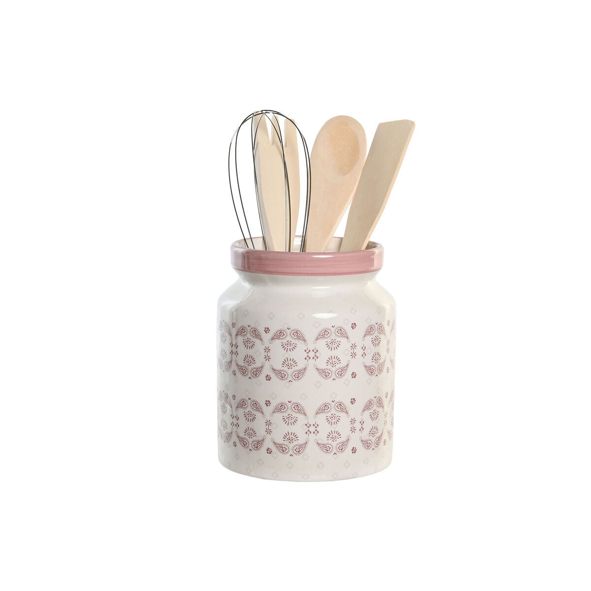Contenitore per Utensili da Cucina DKD Home Decor Metallo Dolomite Legno MDF 12 x 12 x 22 cm