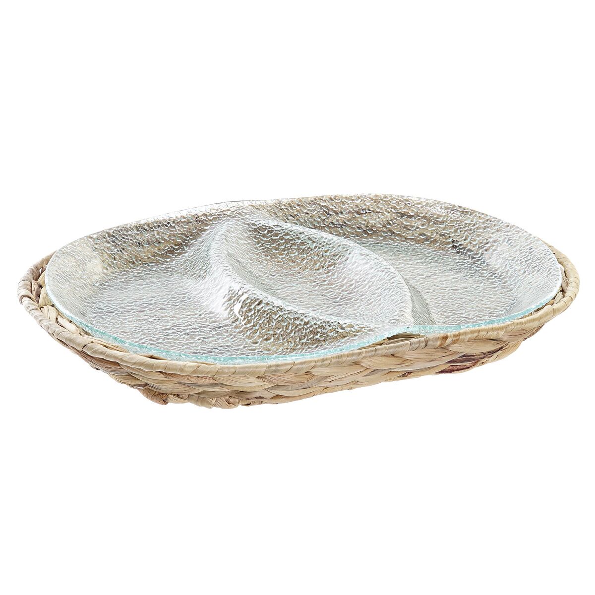 Vassoio per aperitivi DKD Home Decor 38 x 25 x 4 cm Cristallo Naturale Trasparente