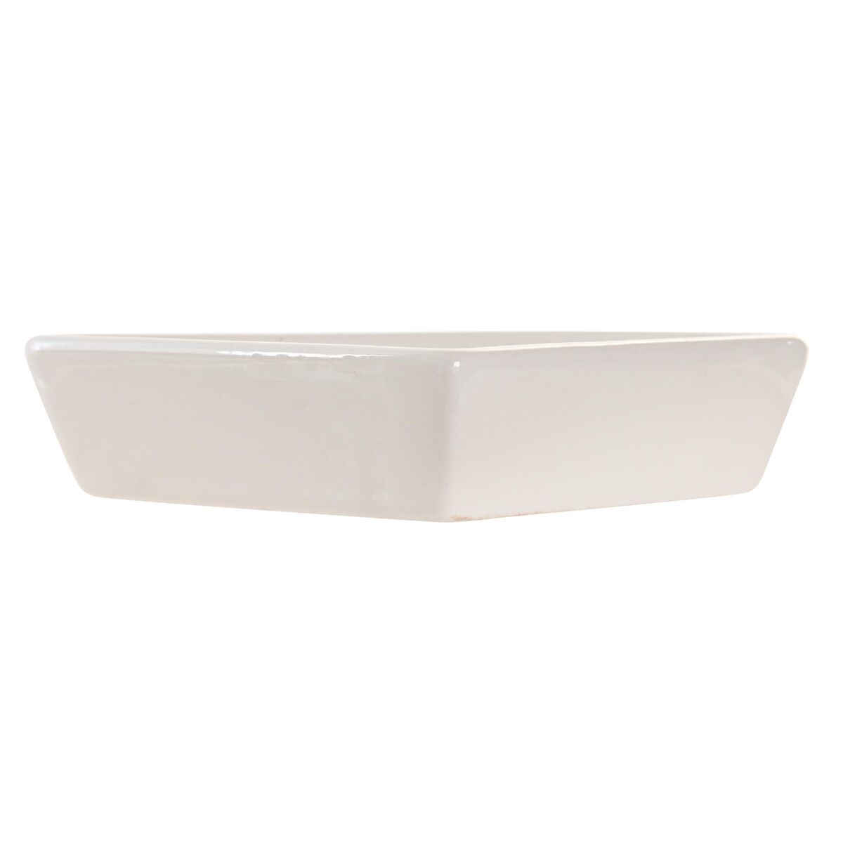 Vassoio per aperitivi DKD Home Decor 21,5 x 21,5 x 1 cm Beige Bianco Gres Tradizionale - Image 3