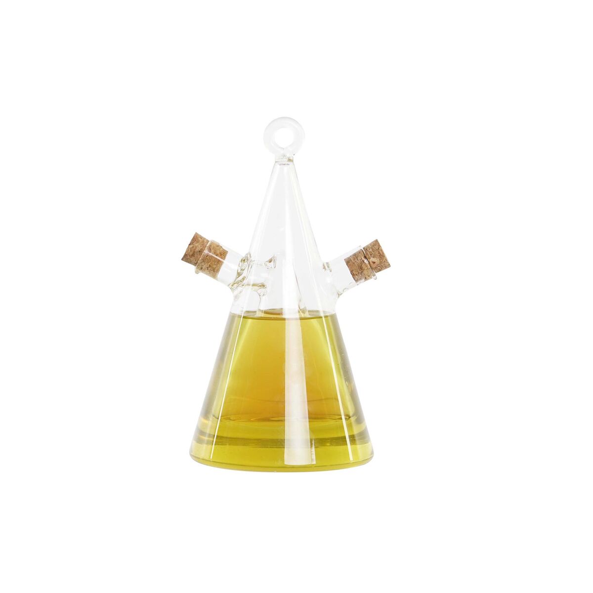 Set olio e aceto DKD Home Decor 10,5 x 9 x 18 cm Trasparente Sughero 300 ml Vetro Borosilicato - Image 3
