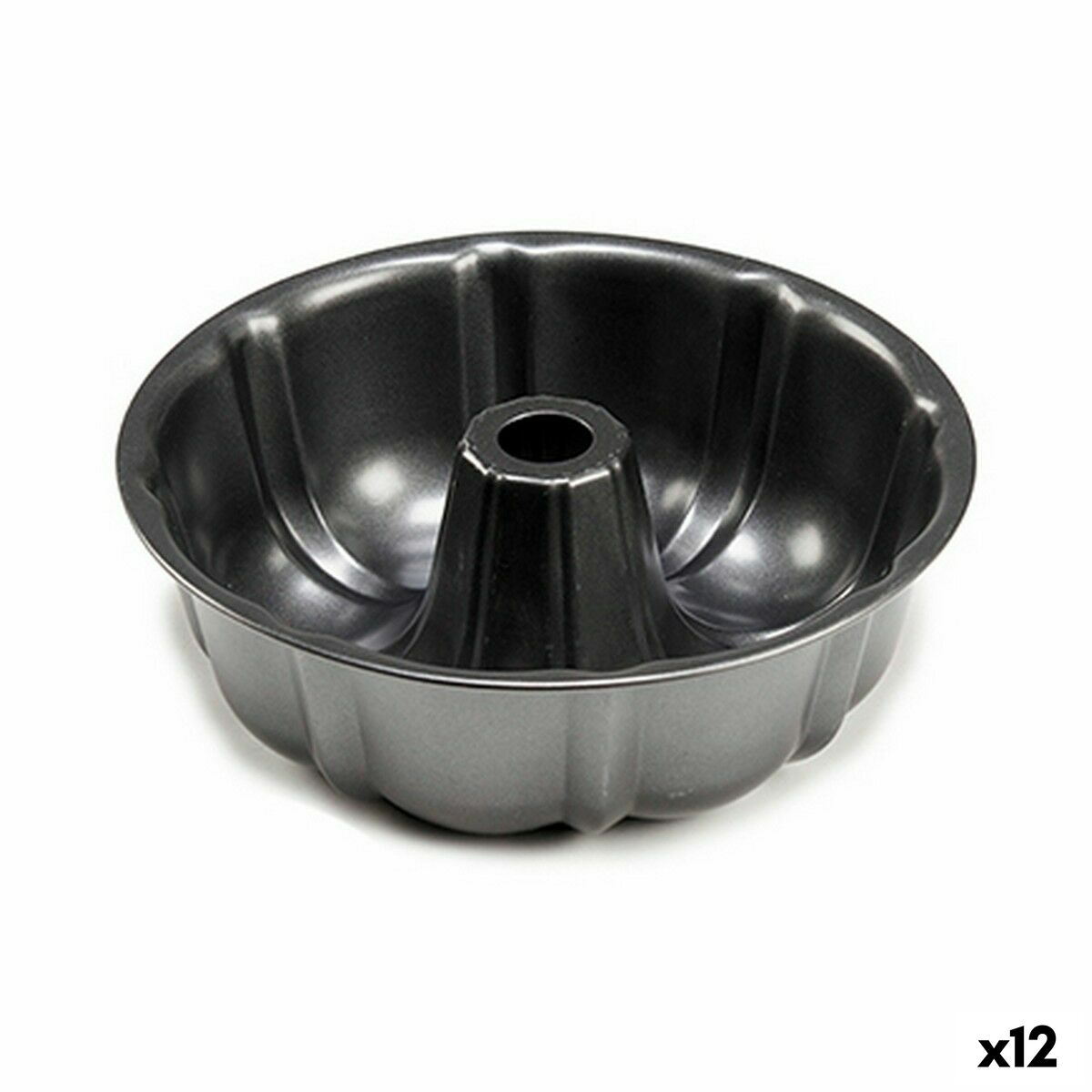 Stampo per Torte Kinvara Grigio scuro Metallo Acciaio al carbonio 25,4 x 8 x 25,4 cm (12 Unità)