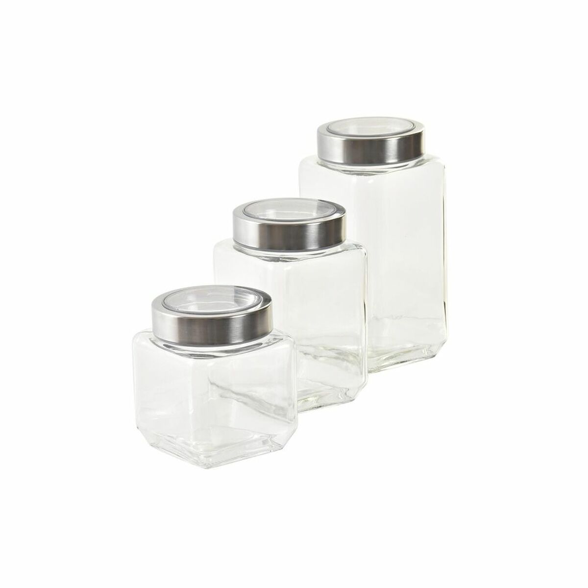Set di 3 Barattoli DKD Home Decor 750 ml 8,5 x 8,5 x 18 cm - Image 3