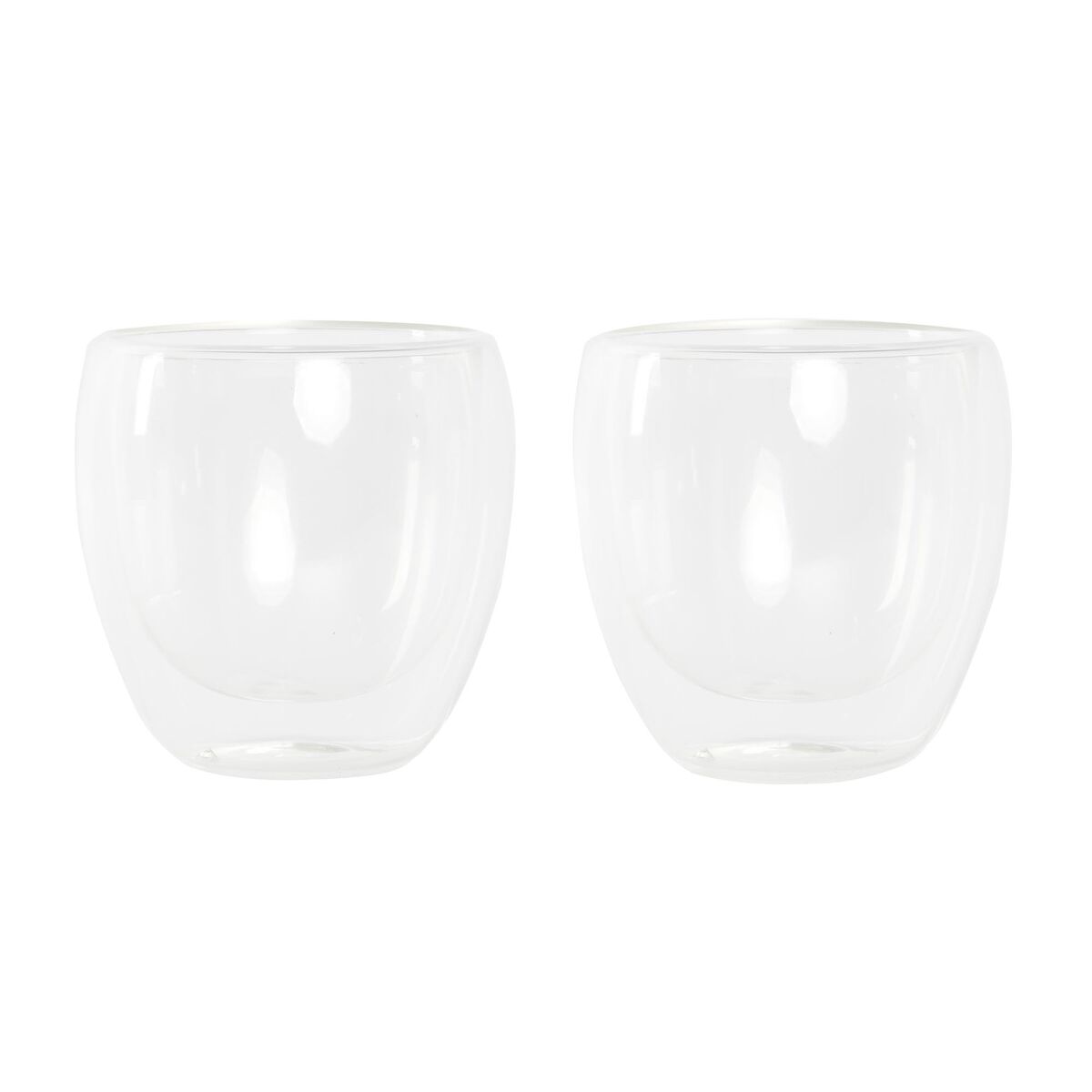 Set di Bicchieri DKD Home Decor Trasparente Cristallo Vetro Borosilicato 250 ml