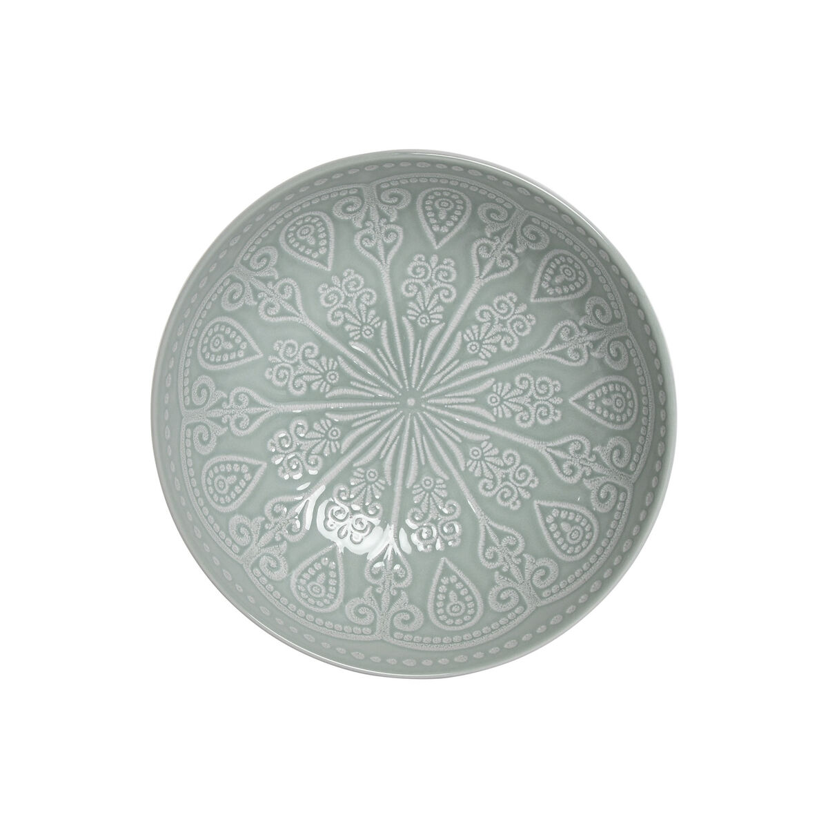 Set di piatti Home ESPRIT Verde Gres Mandala Arabo 18,2 x 18,2 x 5,7 cm - Image 3