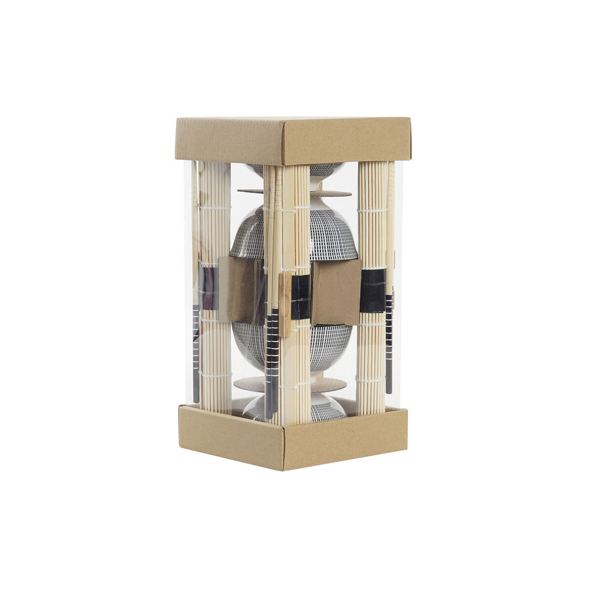 Set per Sushi DKD Home Decor 14,5 x 14,5 x 31 cm Nero Gres Orientale (16 Pezzi) - Image 4