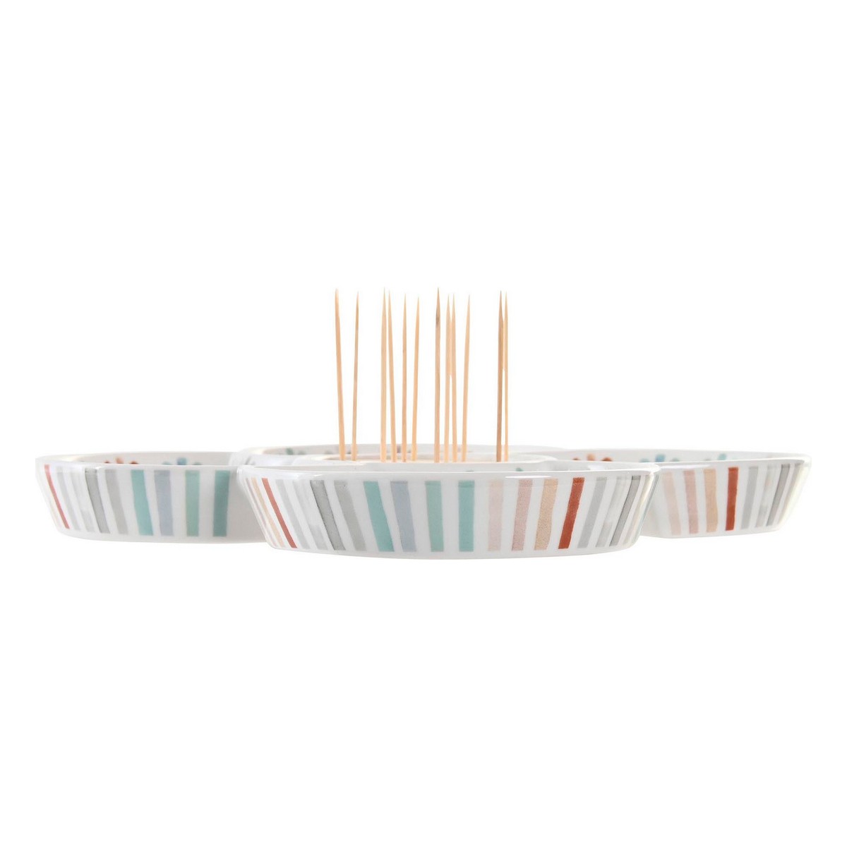 Vassoio per aperitivi DKD Home Decor Multicolore 22 x 22 x 3 cm Gres - Image 3