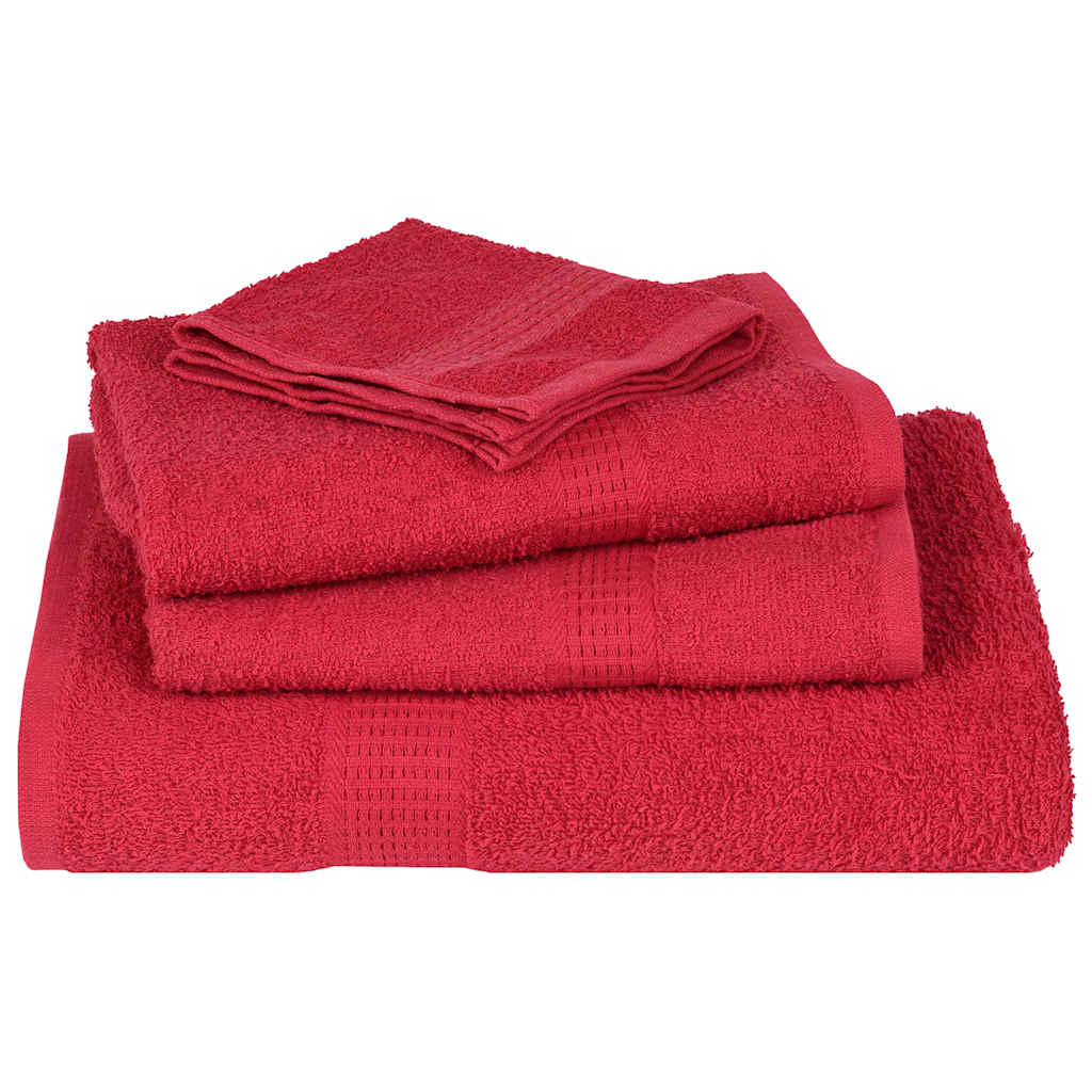 vidaXL Serviettes d'invité 2 pcs rouge 30x50 cm 360 g/m² 100% coton - Image 4