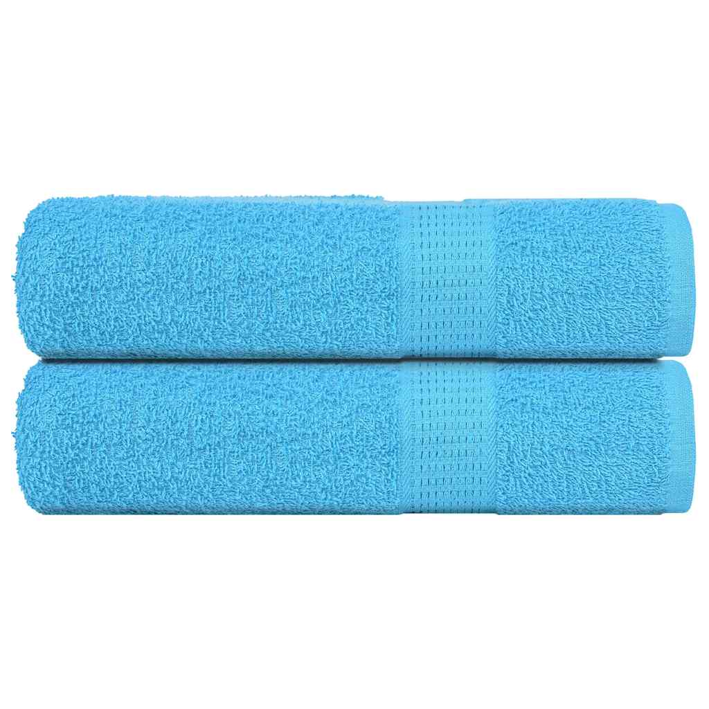 vidaXL Serviettes de douche 2 pcs turquoise 70x140cm 360g/m² 100%coton