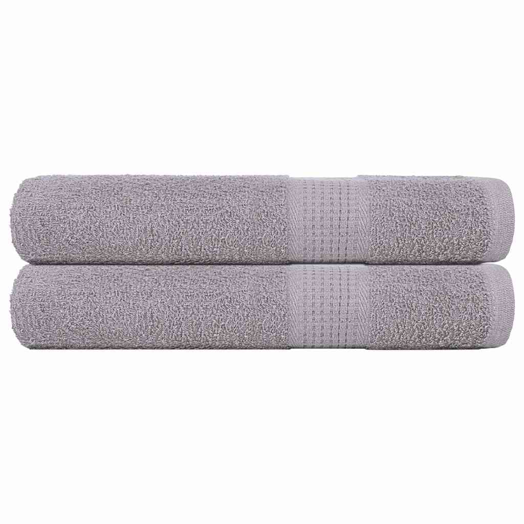 vidaXL Serviettes de sauna 2 pcs gris 80x200 cm 360 g/m² 100% coton