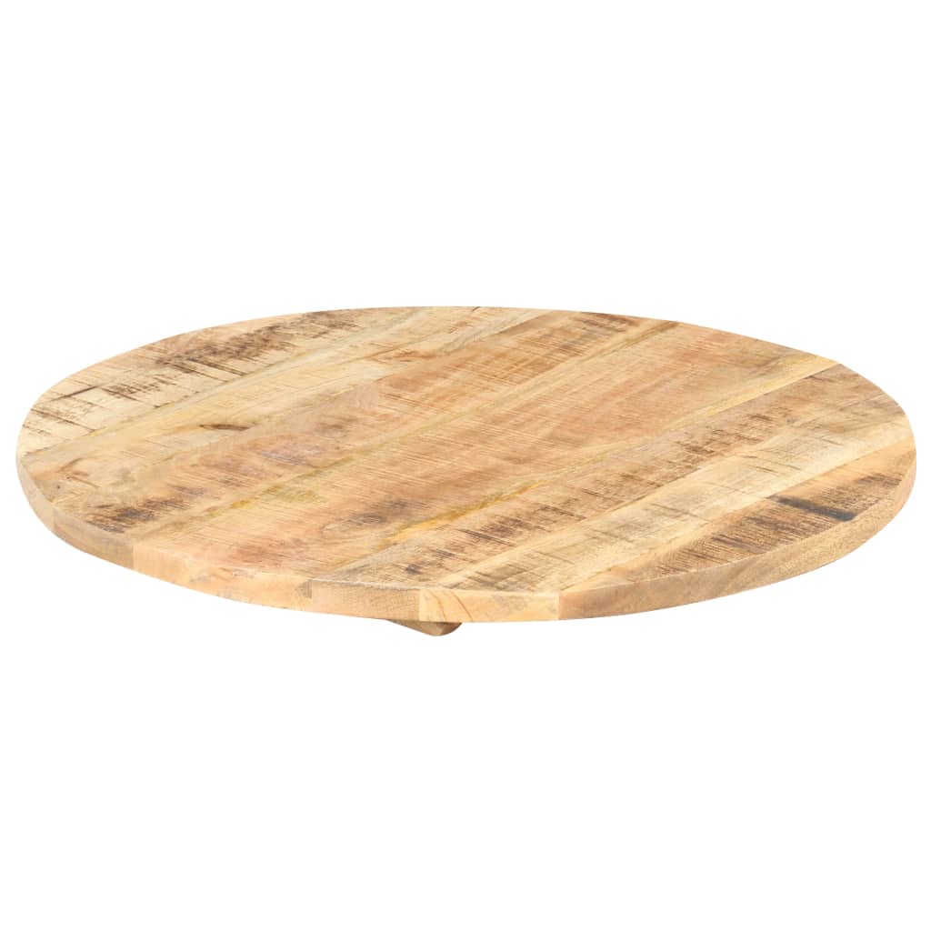 vidaXL Superficie de mesa redonda madera maciza de mango 25-27 mm 60cm - Image 4