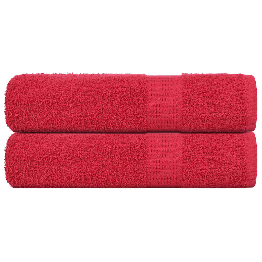 vidaXL Duschtücher 2 Stk. Rot 70x140 cm 360 g/m² 100% Baumwolle