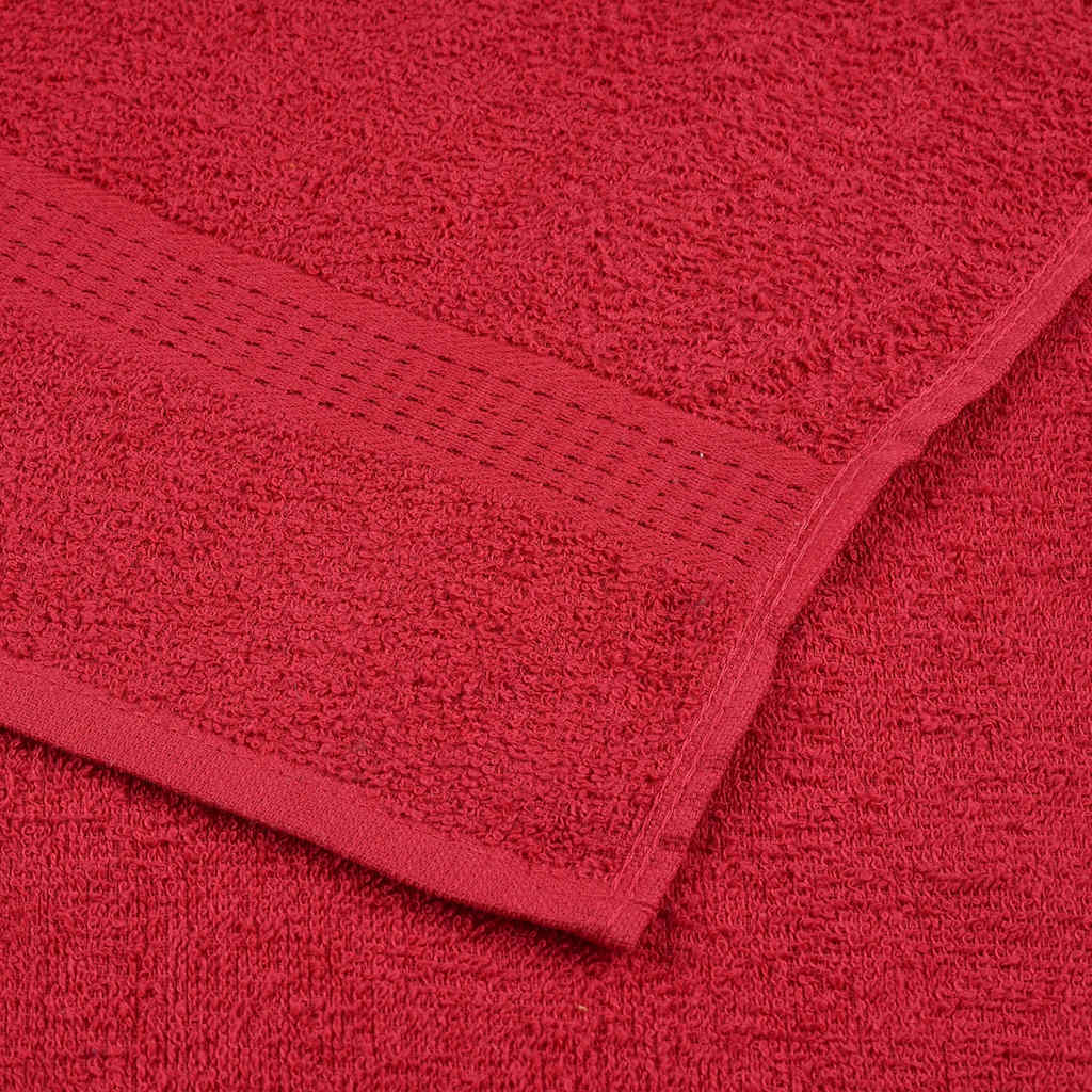 vidaXL Handtücher 2 Stk. Rot 50x100 cm 360 g/m² 100% Baumwolle - Image 6