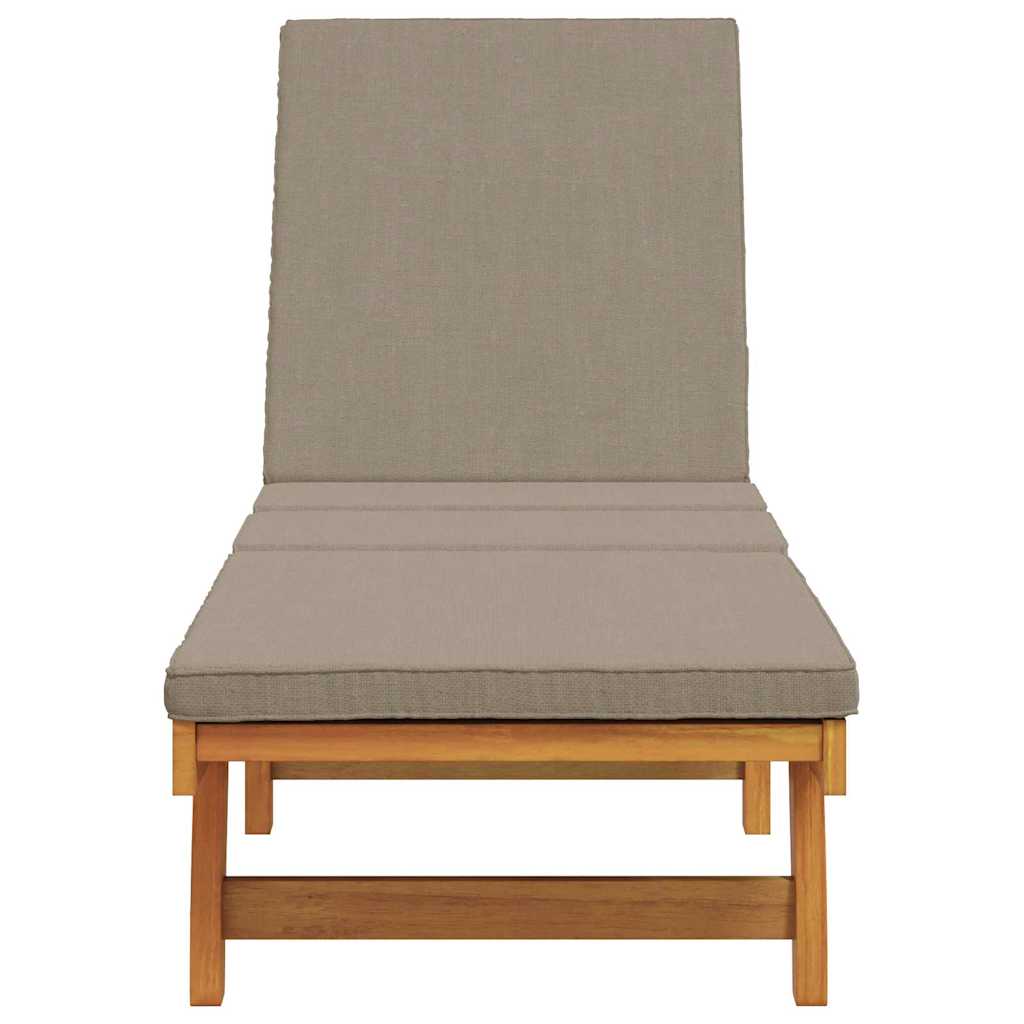 vidaXL Sonnenliege mit Kissen Braun 63 x 199 x 85cm Massivholz Akazie - Image 4