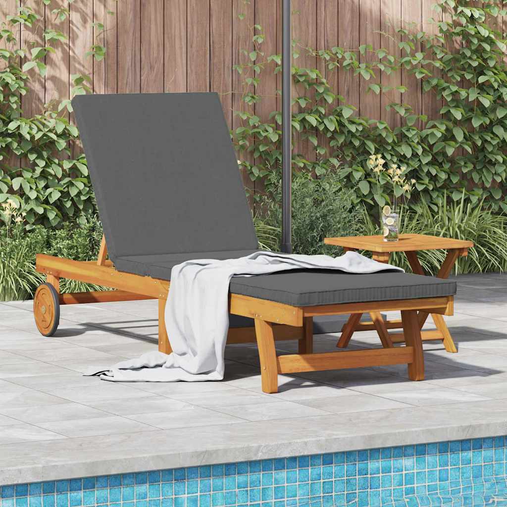 vidaXL Sonnenliege mit Kissen Braun 63 x 199 x 85cm Massivholz Akazie